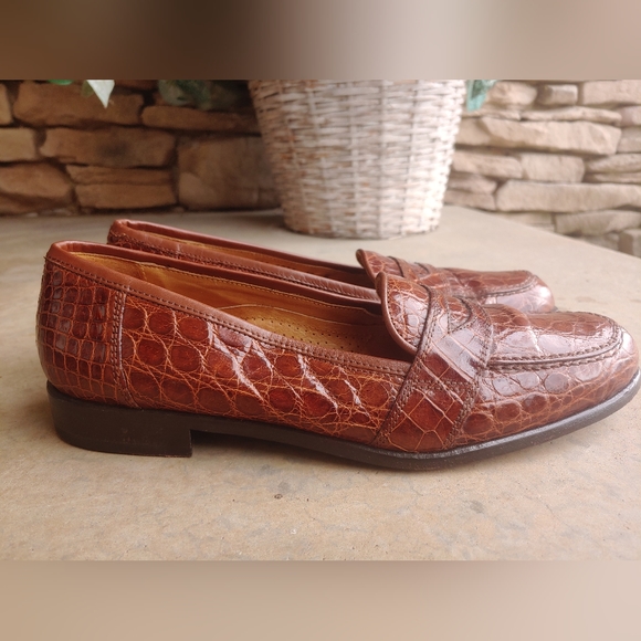 Zelli Palm Beach Genuine Crocodile Cognac Loafer main image 14